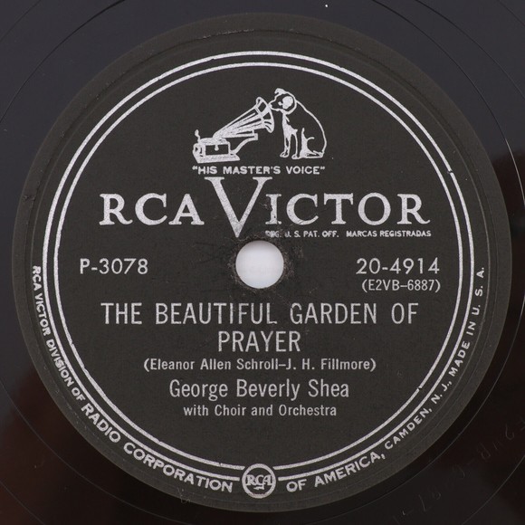 George Beverly Shea - Beautiful Garden Of Prayer 78 rpm Record P-3078 Disc 1/4 - Picture 1 of 12